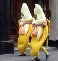 Men in banana suites